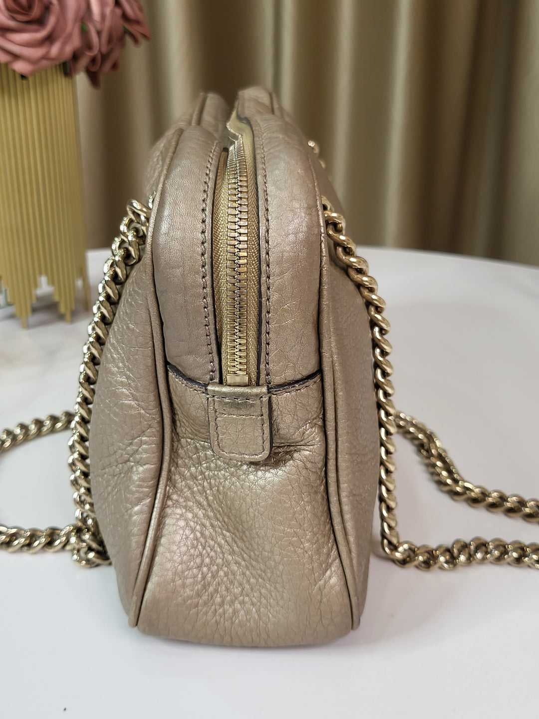 Gucci Pebbled Soho Shoulder Bag