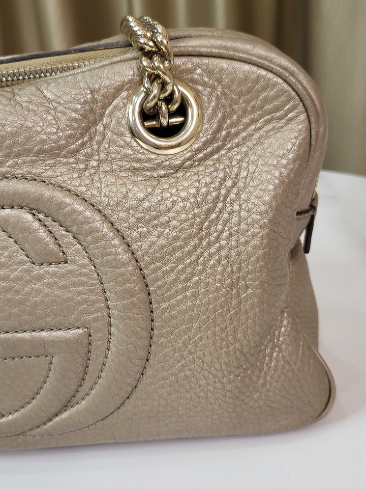 Gucci Pebbled Soho Shoulder Bag