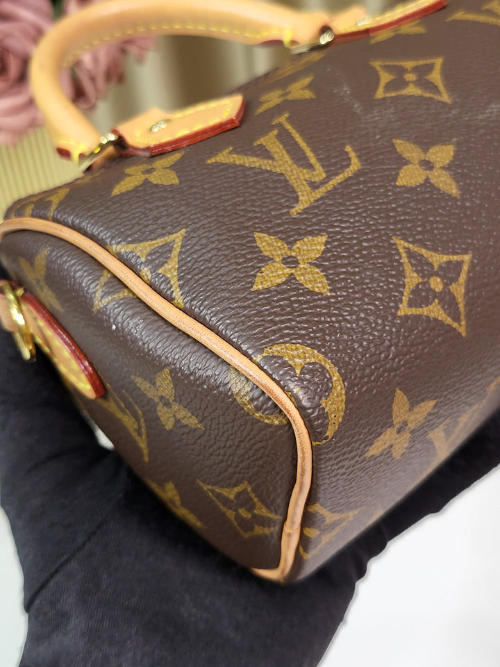 Louis Vuitton Monogram Speedy Nano Bandouliere