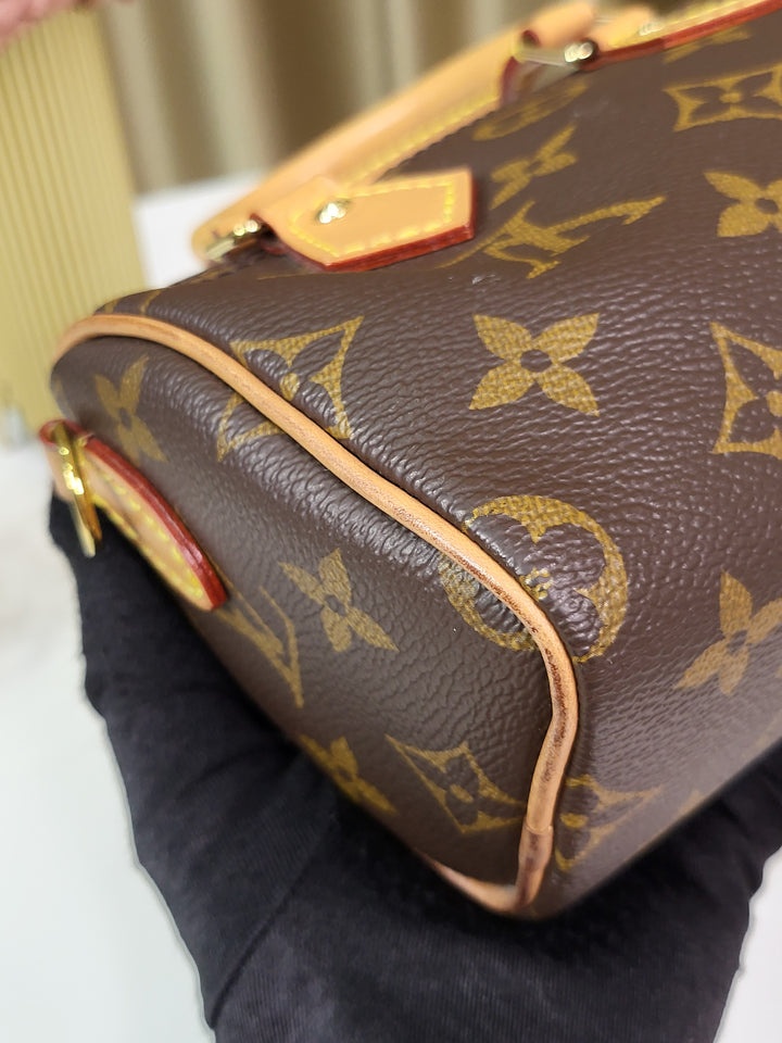 Louis Vuitton Monogram Speedy Nano Bandouliere