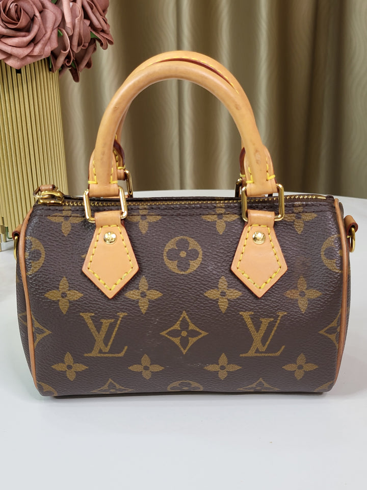 Louis Vuitton Monogram Speedy Nano Bandouliere