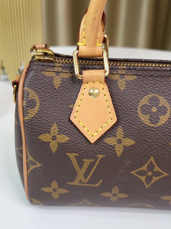 Louis Vuitton Monogram Speedy Nano Bandouliere