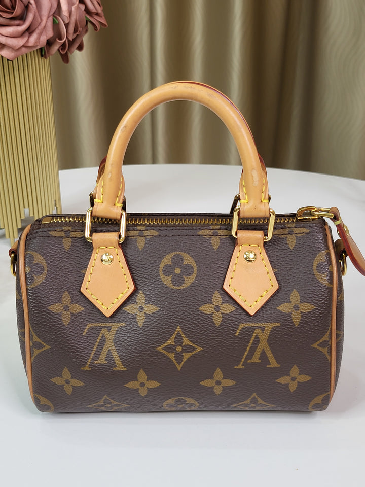 Louis Vuitton Monogram Speedy Nano Bandouliere