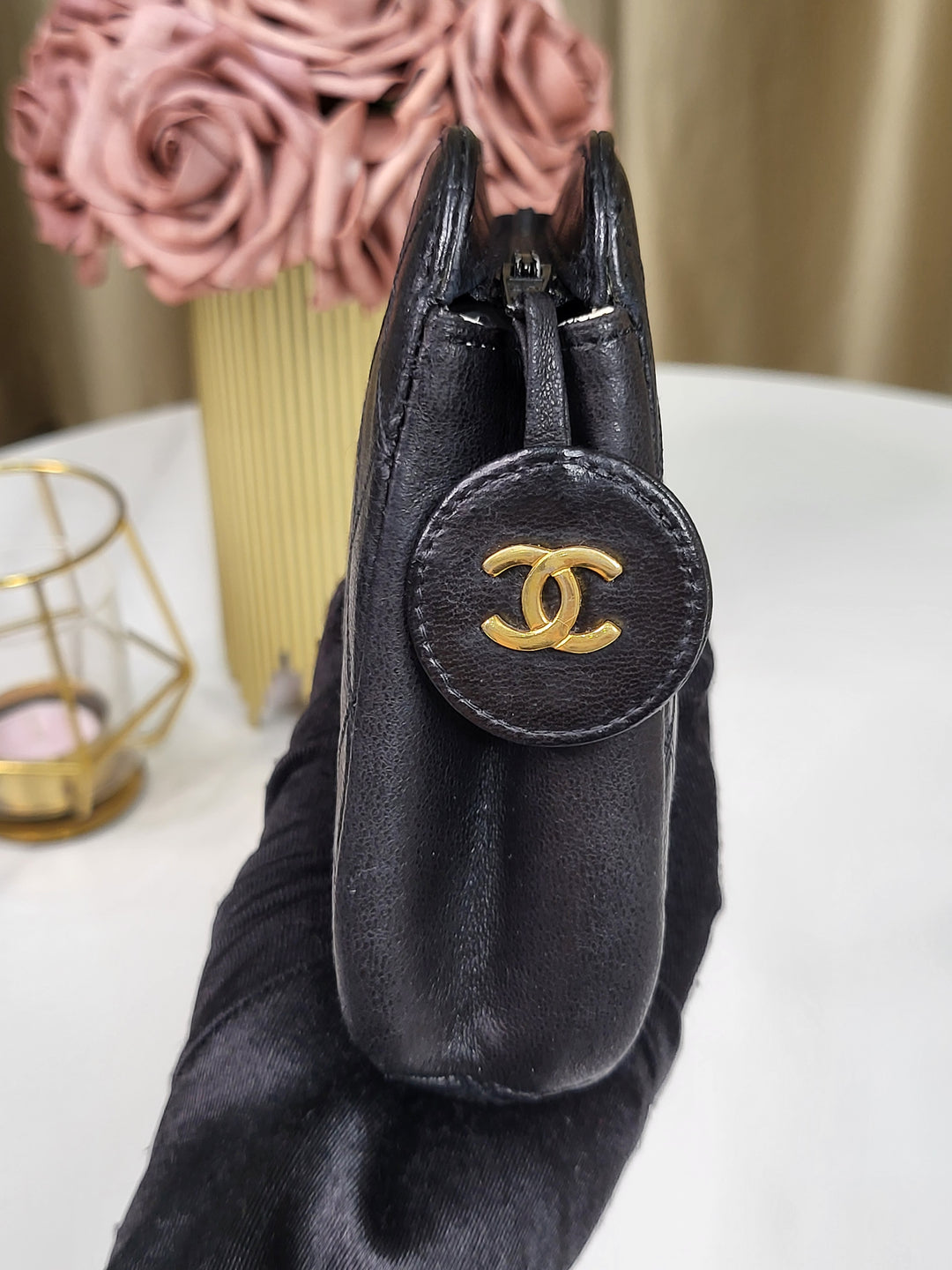 Chanel Lambskin Vintage Cosmetic Pouch