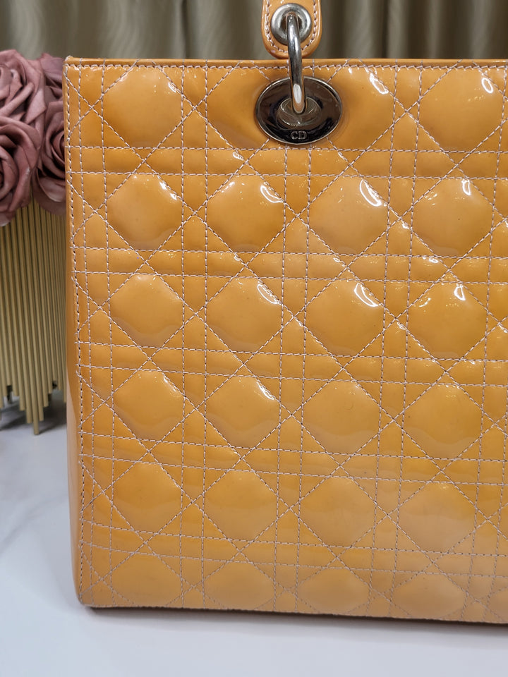 Christian Dior Patent Lady Dior Large