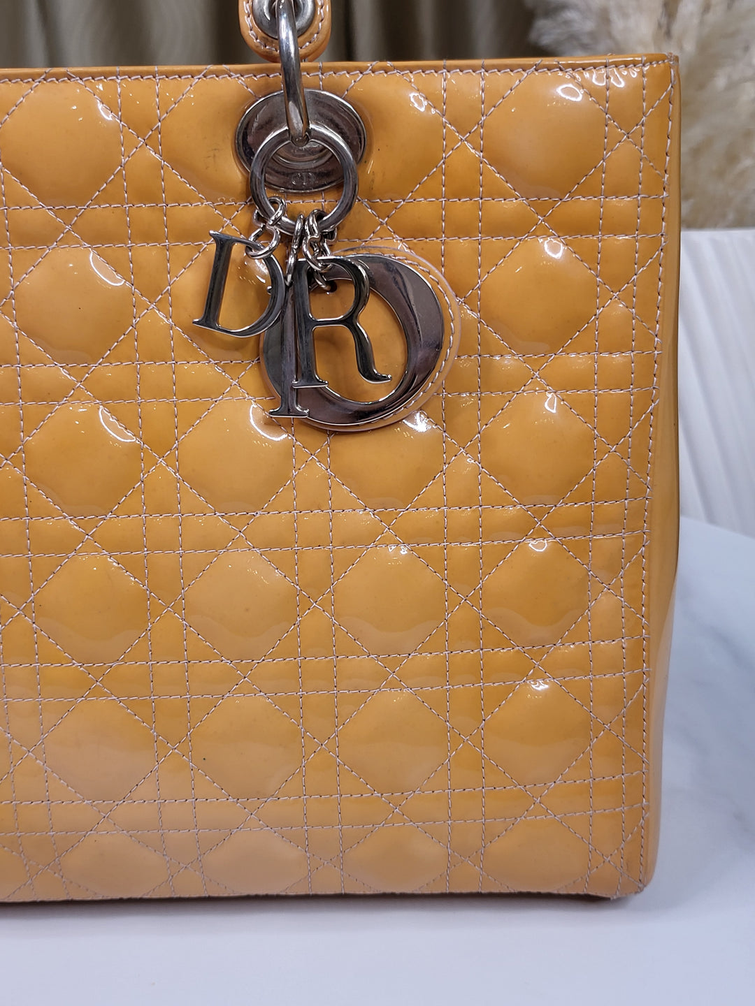 Christian Dior Patent Lady Dior Large