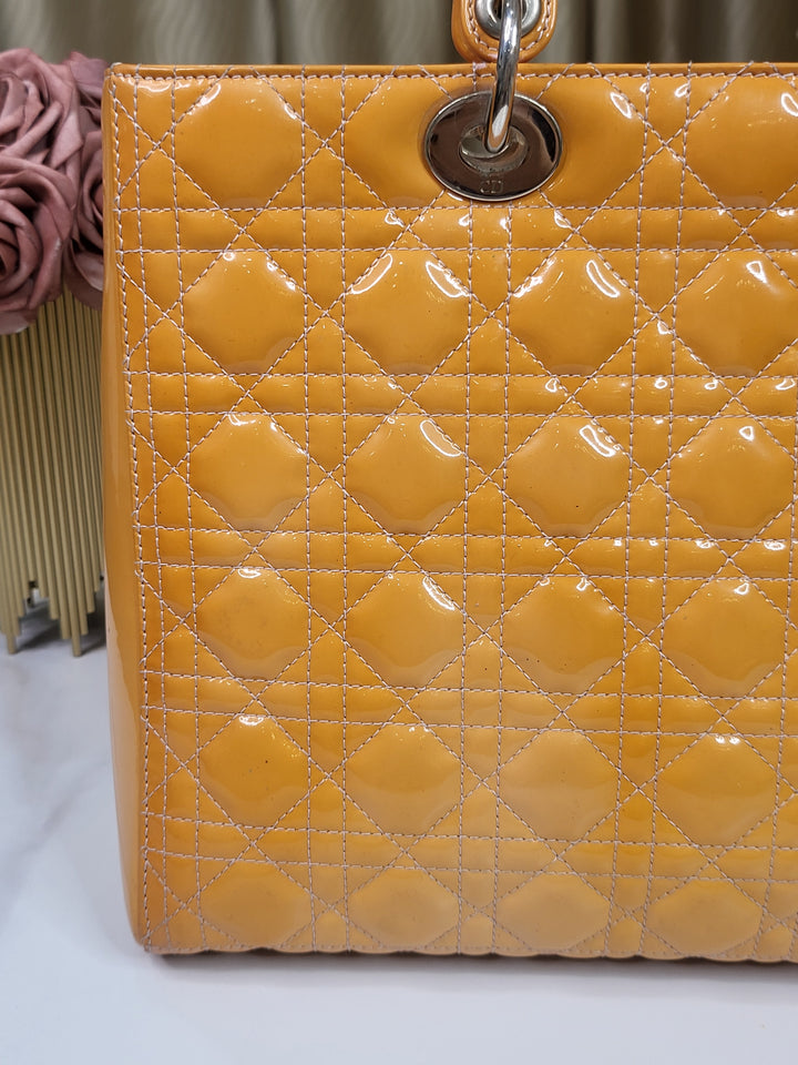 Christian Dior Patent Lady Dior Large
