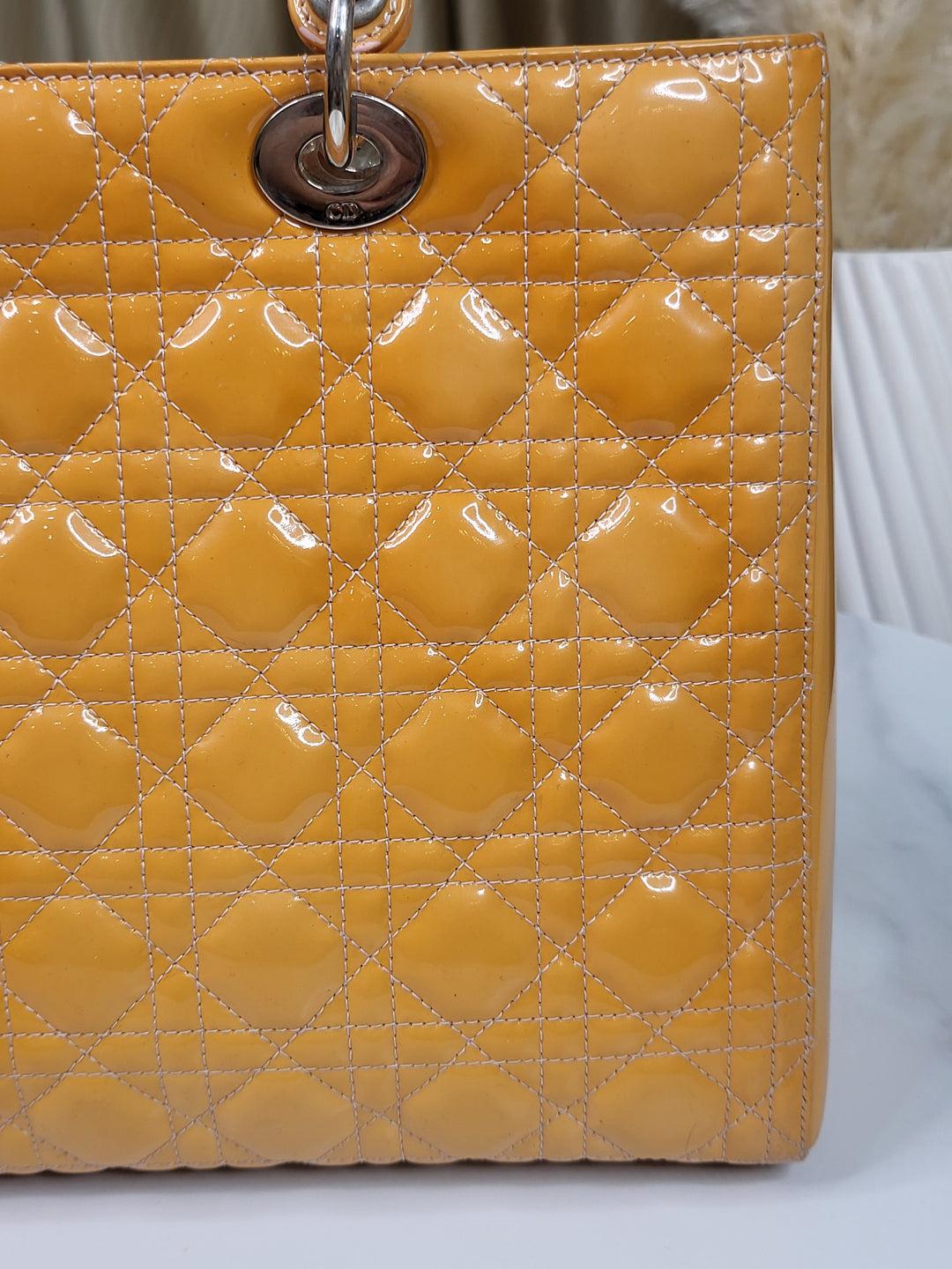 Christian Dior Patent Lady Dior Large