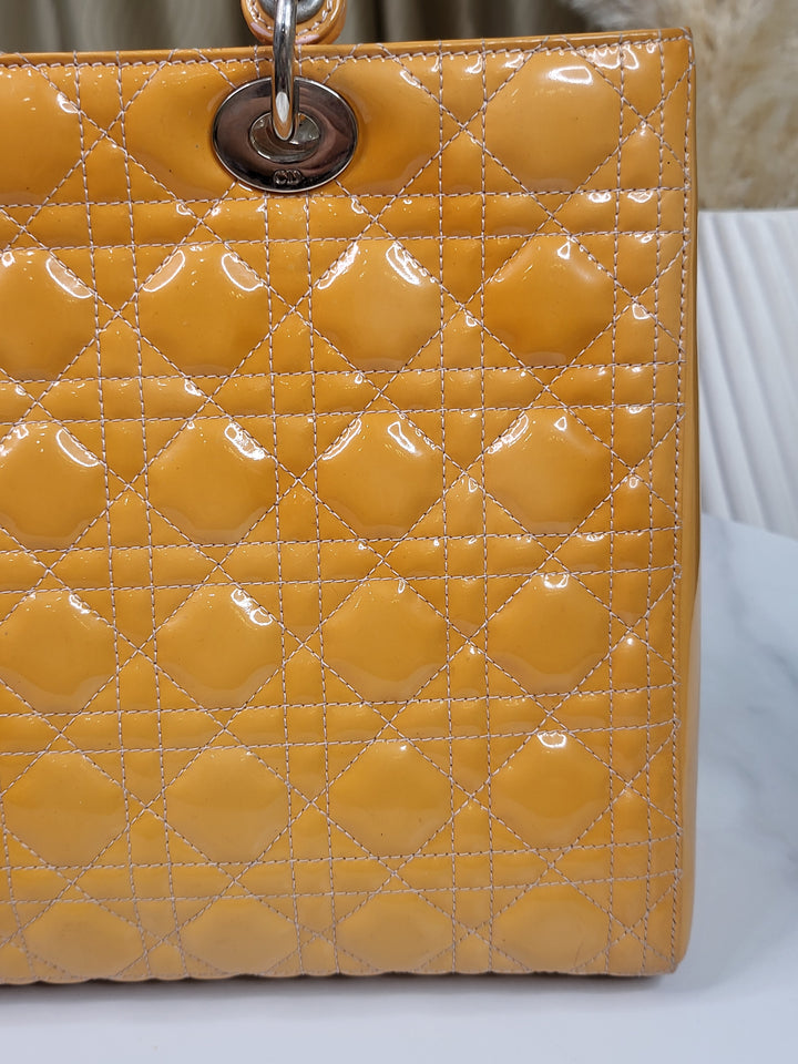 Christian Dior Patent Lady Dior Large