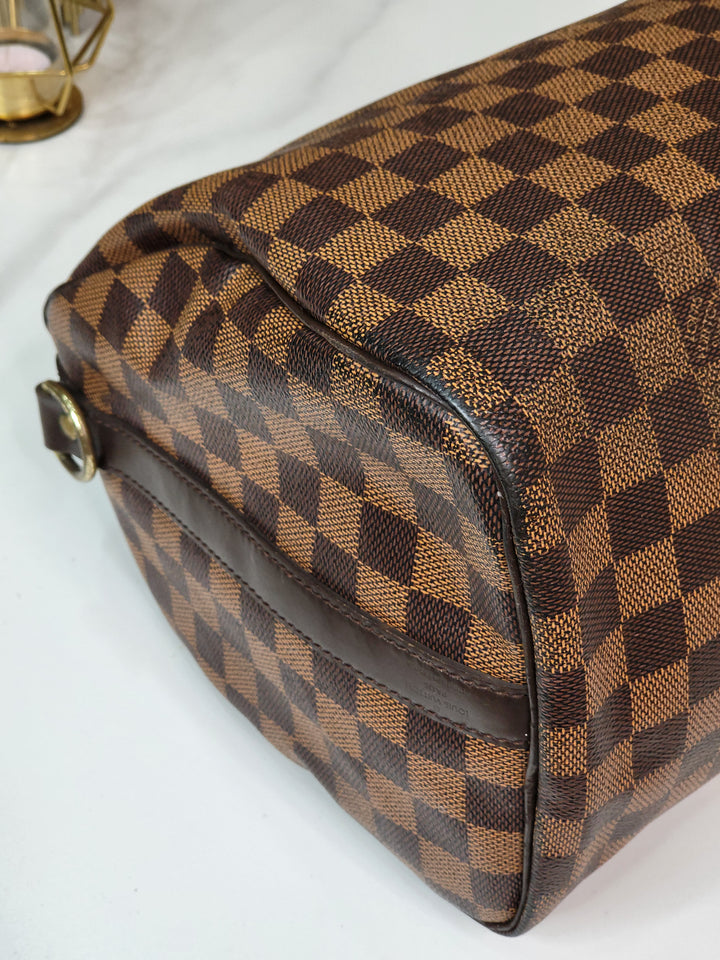 Louis Vuitton Damier Ebene Speedy 30 Bandouliere