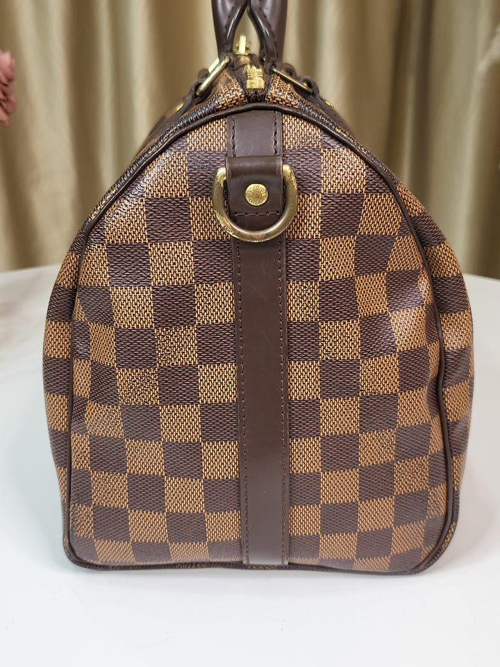 Louis Vuitton Damier Ebene Speedy 30 Bandouliere