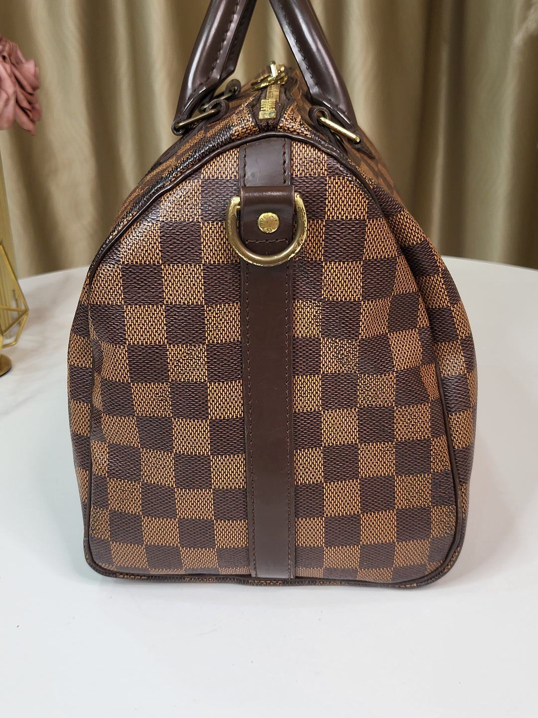 Louis Vuitton Damier Ebene Speedy 30 Bandouliere