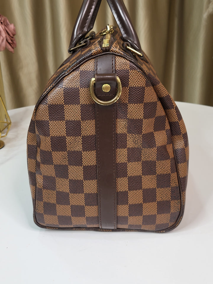 Louis Vuitton Damier Ebene Speedy 30 Bandouliere
