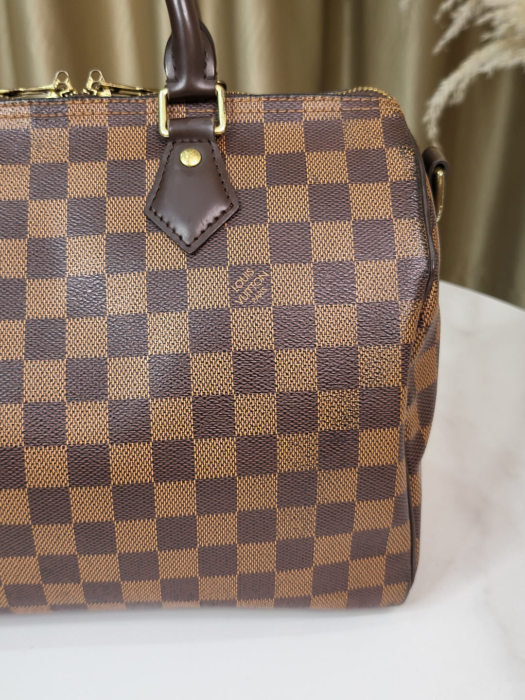 Louis Vuitton Damier Ebene Speedy 30 Bandouliere