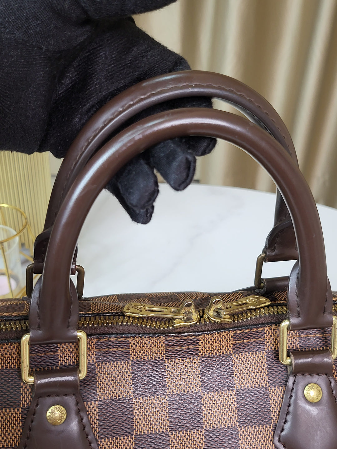 Louis Vuitton Damier Ebene Speedy 30 Bandouliere
