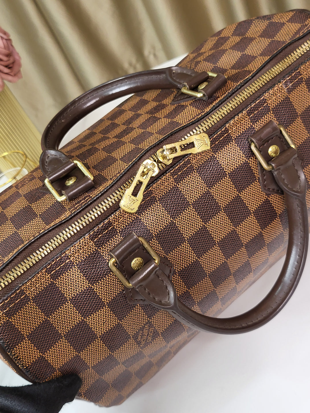Louis Vuitton Damier Ebene Speedy 30 Bandouliere
