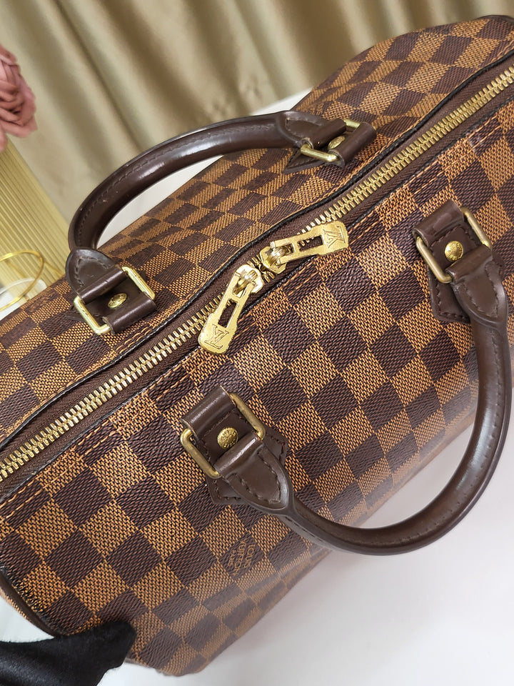 Louis Vuitton Damier Ebene Speedy 30 Bandouliere