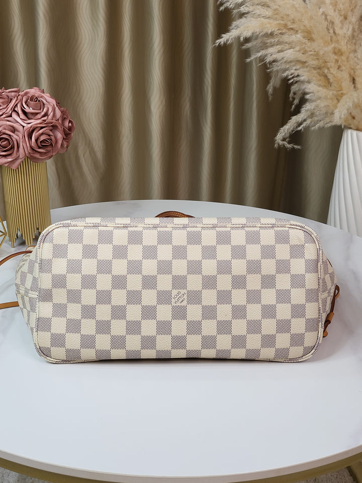 Louis Vuitton Damier Azur Neverfull MM w/ Pouch