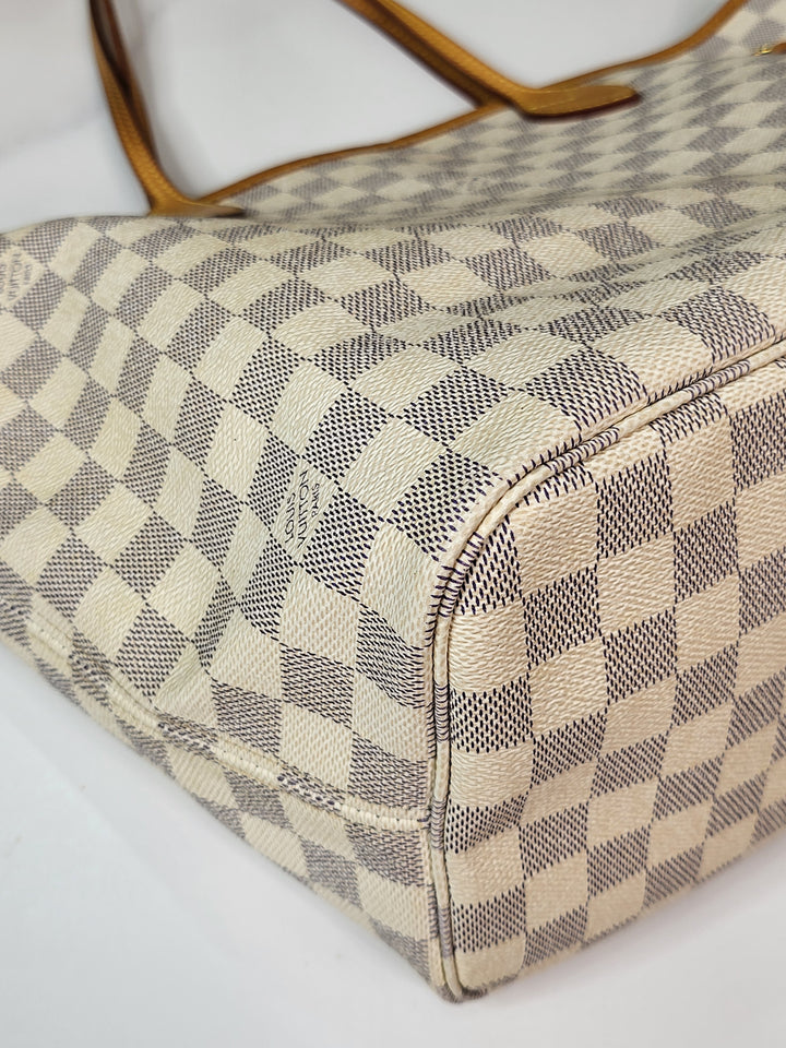 Louis Vuitton Damier Azur Neverfull MM w/ Pouch
