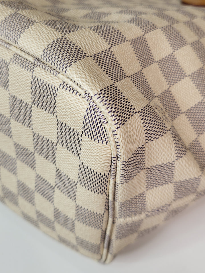 Louis Vuitton Damier Azur Neverfull MM w/ Pouch