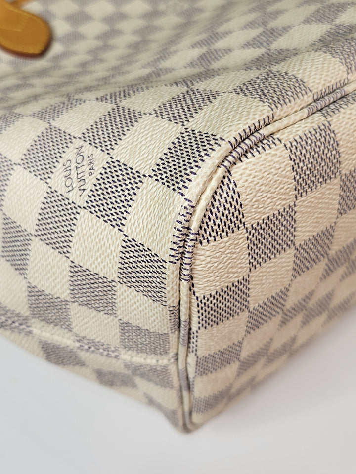 Louis Vuitton Damier Azur Neverfull MM w/ Pouch