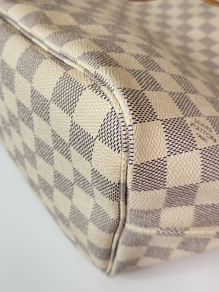 Louis Vuitton Damier Azur Neverfull MM w/ Pouch