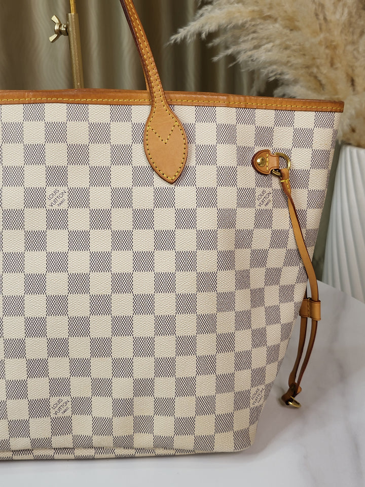 Louis Vuitton Damier Azur Neverfull MM w/ Pouch