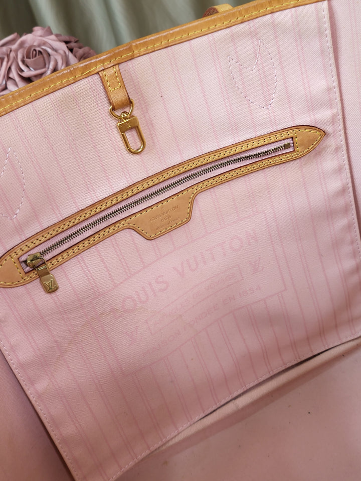Louis Vuitton Damier Azur Neverfull MM w/ Pouch