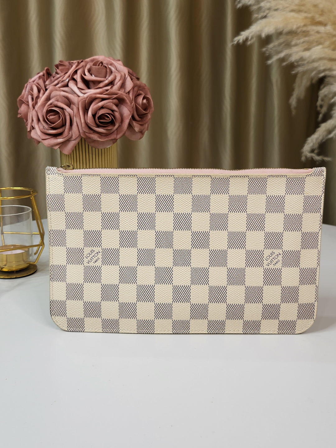 Louis Vuitton Damier Azur Neverfull MM w/ Pouch