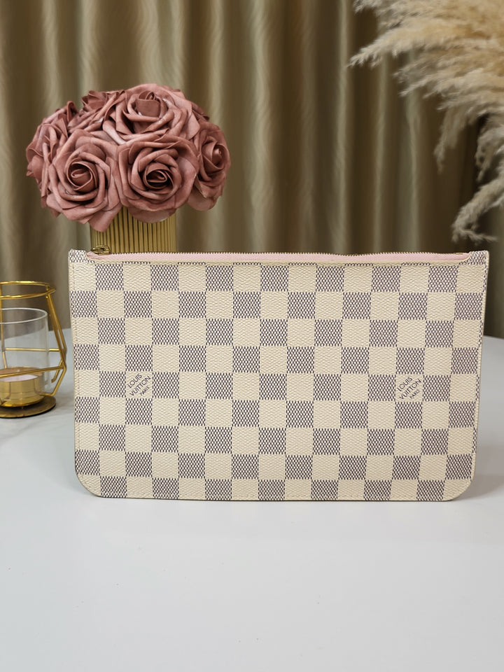 Louis Vuitton Damier Azur Neverfull MM w/ Pouch