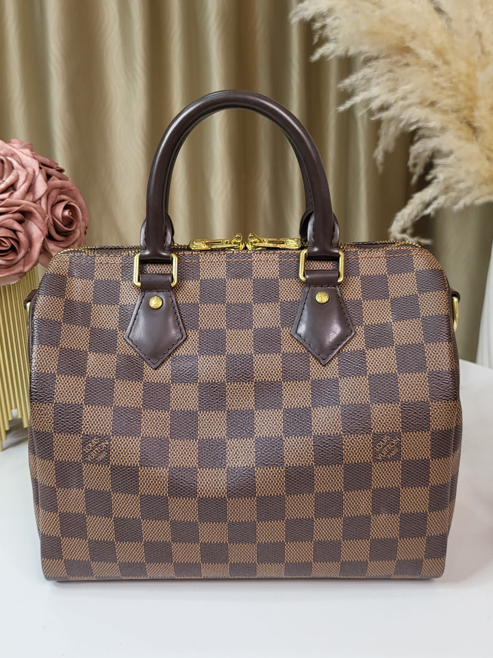 Louis Vuitton Damier Ebene Speedy 25 Bandouliere