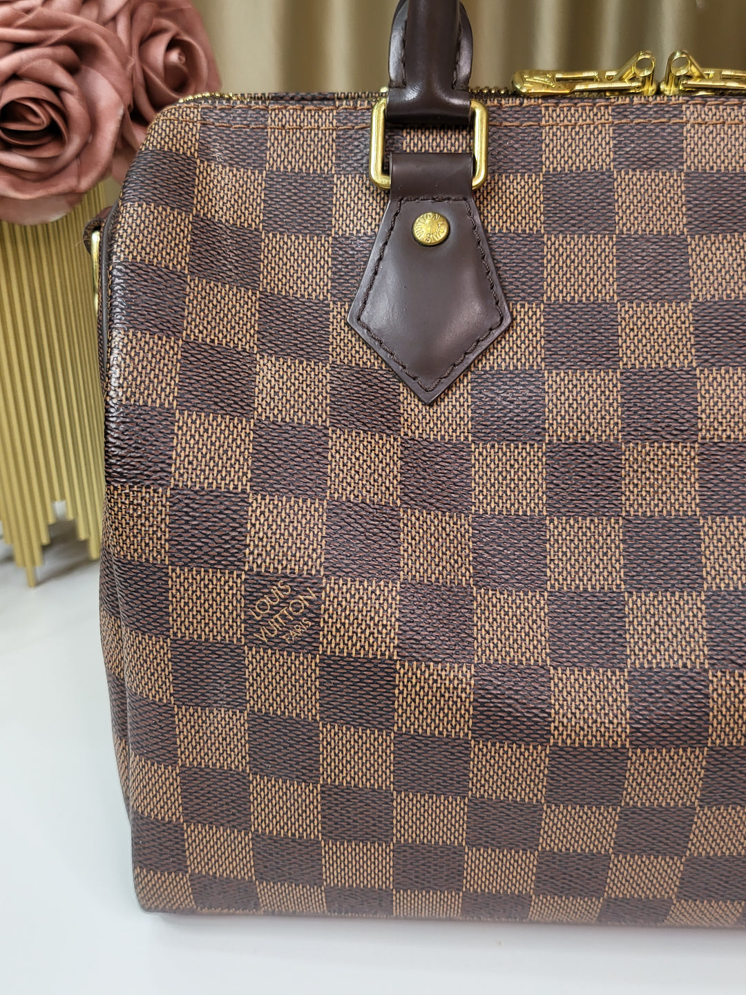 Louis Vuitton Damier Ebene Speedy 25 Bandouliere