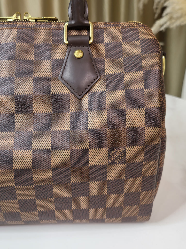 Louis Vuitton Damier Ebene Speedy 25 Bandouliere