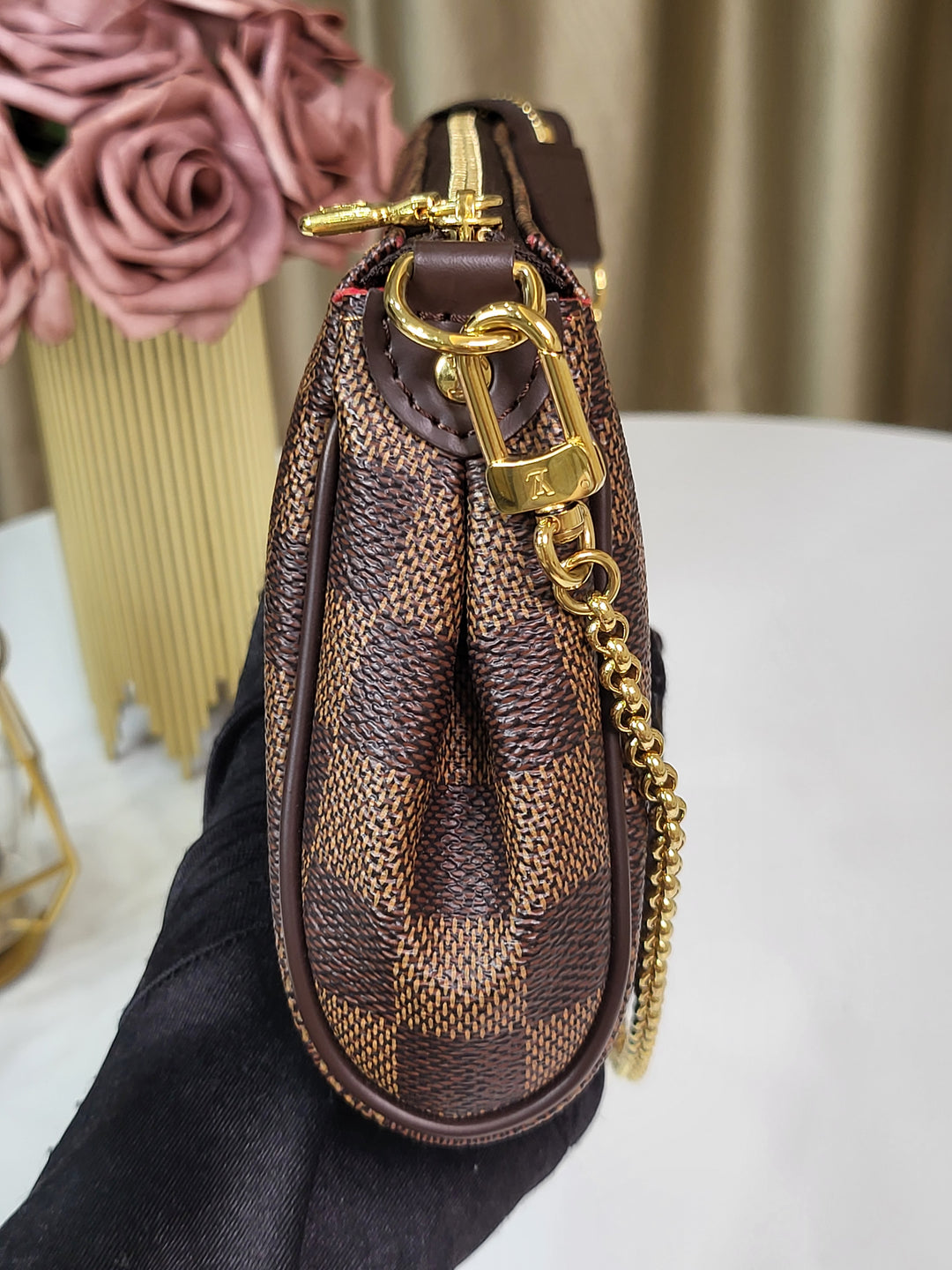 Louis Vuitton Damier Ebene Eva Clutch