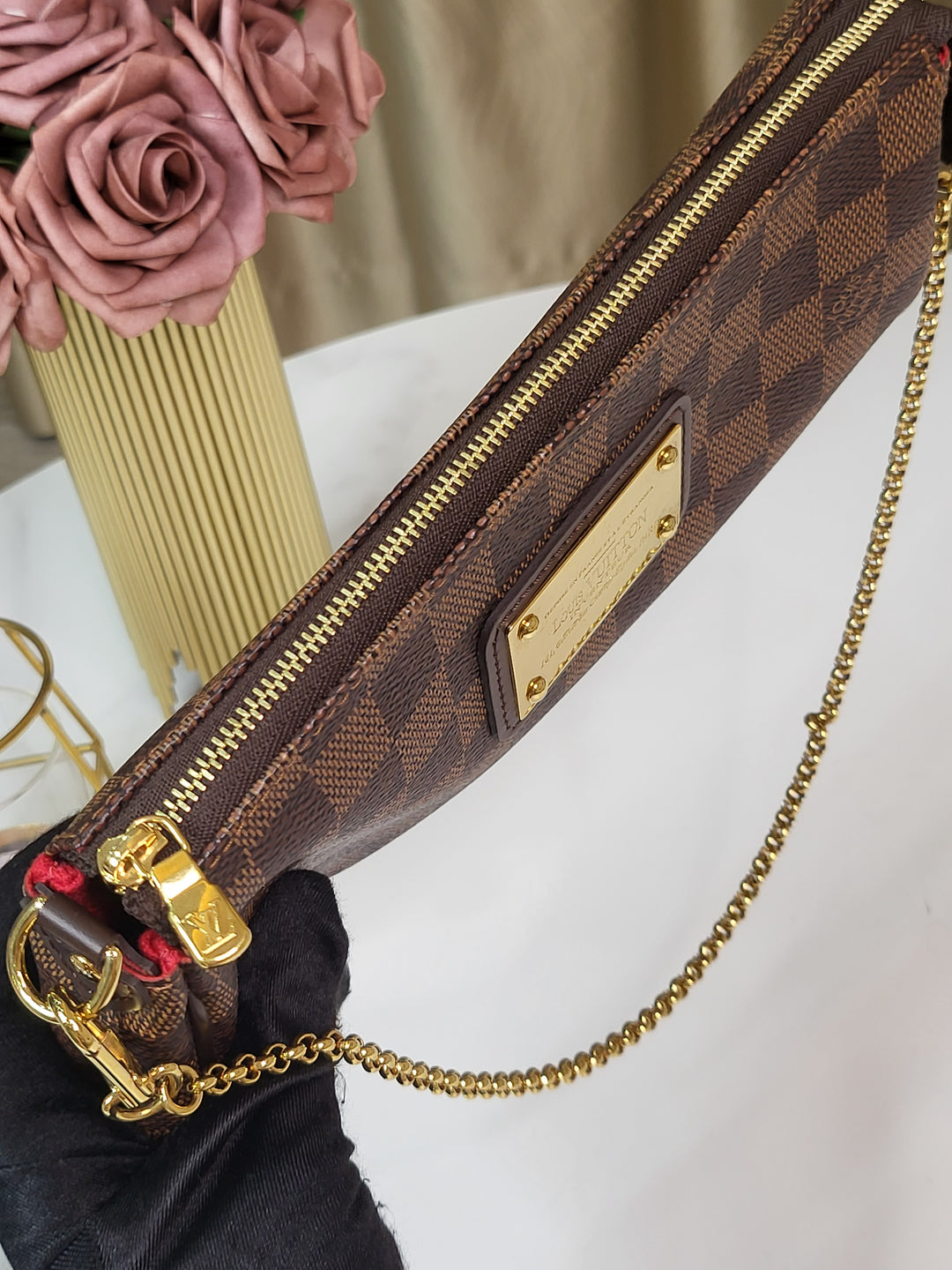Louis Vuitton Damier Ebene Eva Clutch