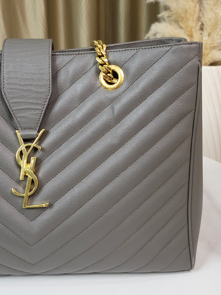 Saint Laurent Chevron Tote Bag