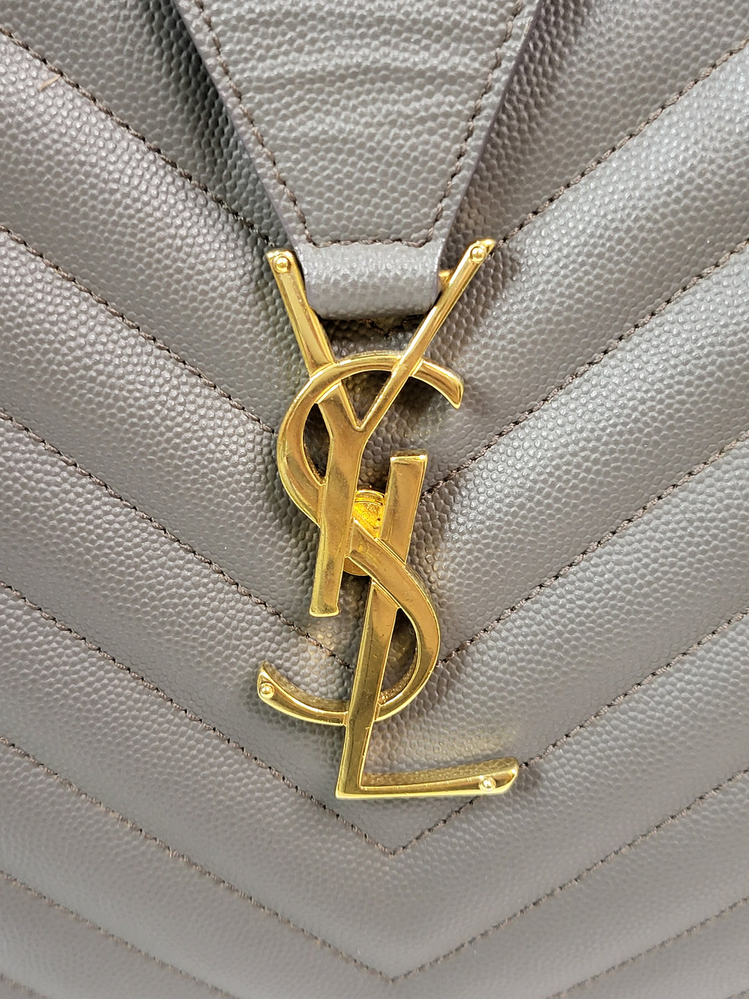 Saint Laurent Chevron Tote Bag