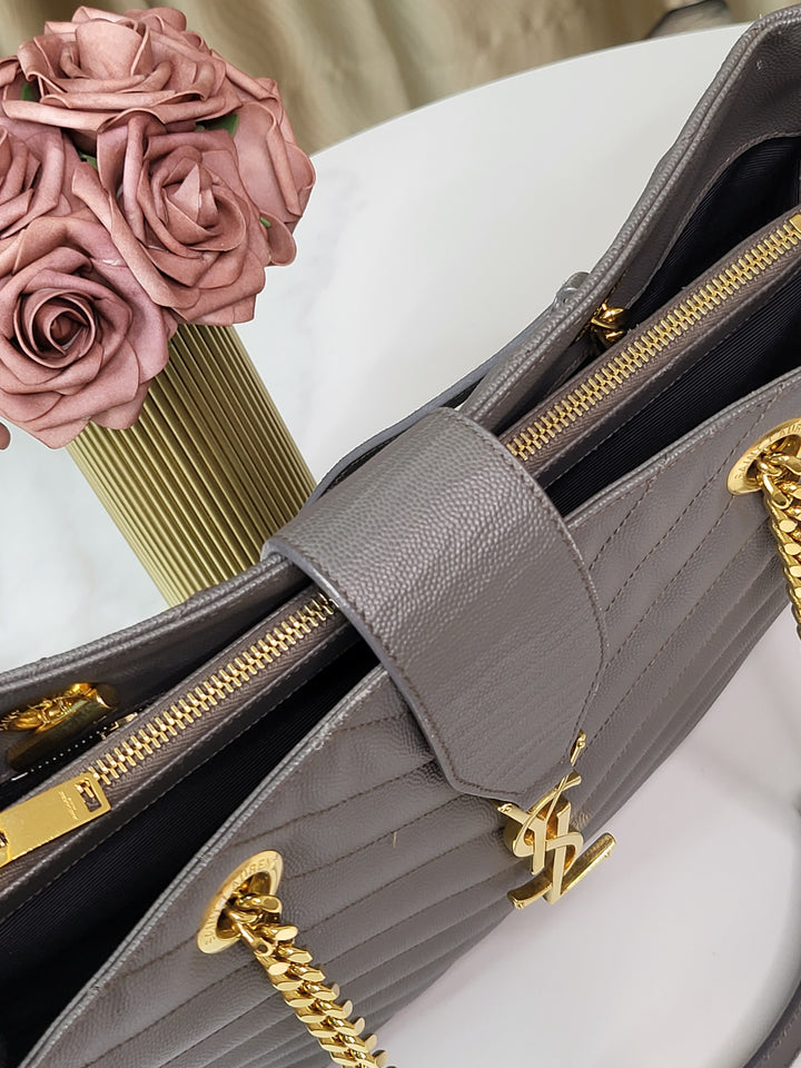 Saint Laurent Chevron Tote Bag
