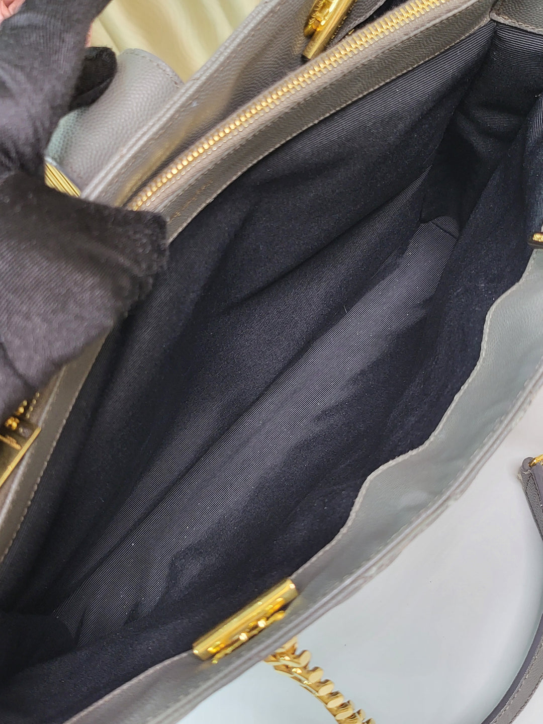 Saint Laurent Chevron Tote Bag