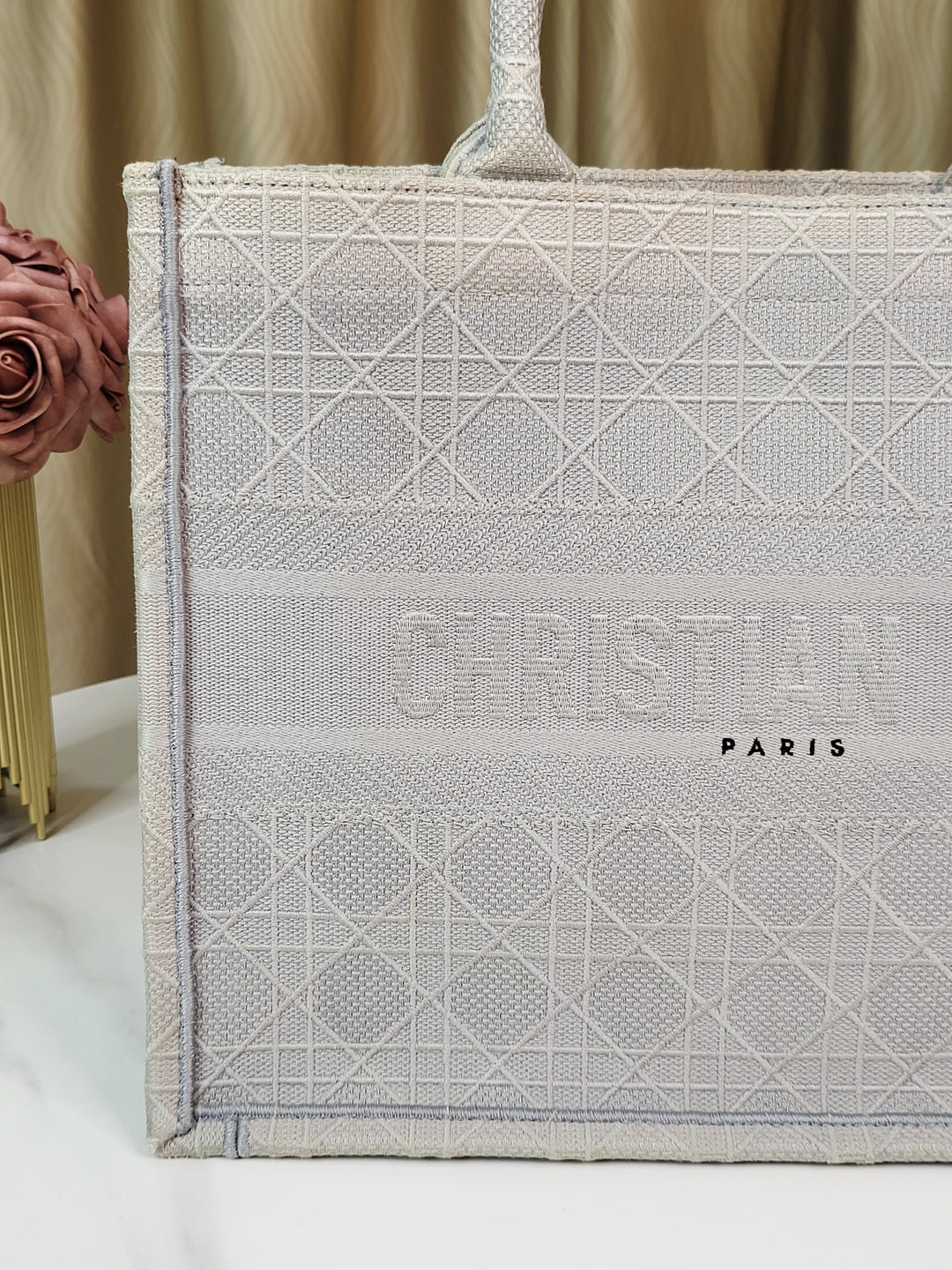 Christian Dior Grey Book Tote Medium