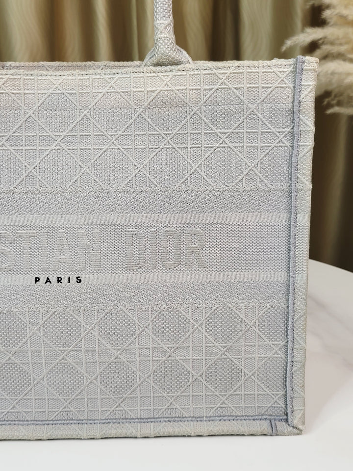 Christian Dior Grey Book Tote Medium