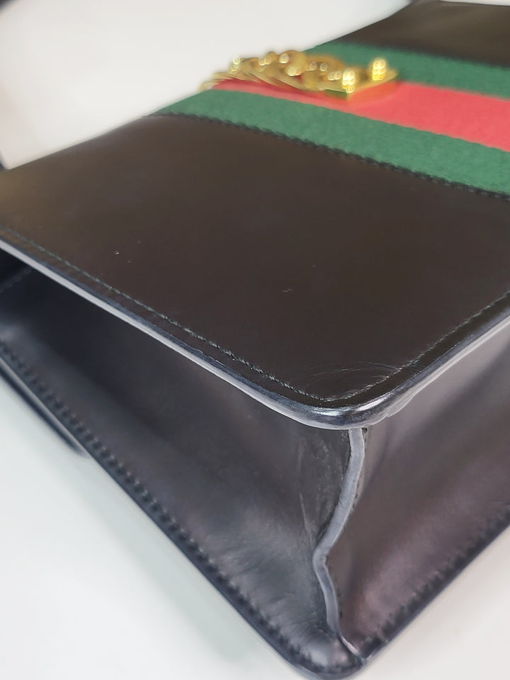 Gucci Leather Sylvie Shoulder Bag