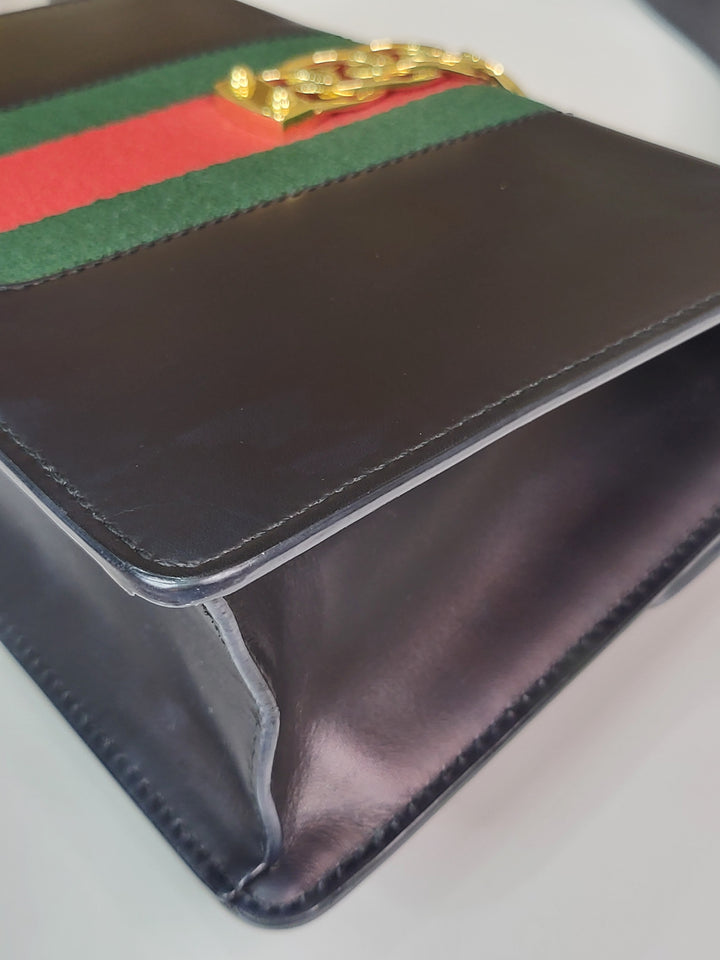 Gucci Leather Sylvie Shoulder Bag