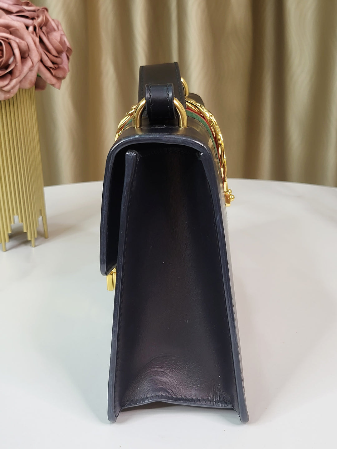 Gucci Leather Sylvie Shoulder Bag