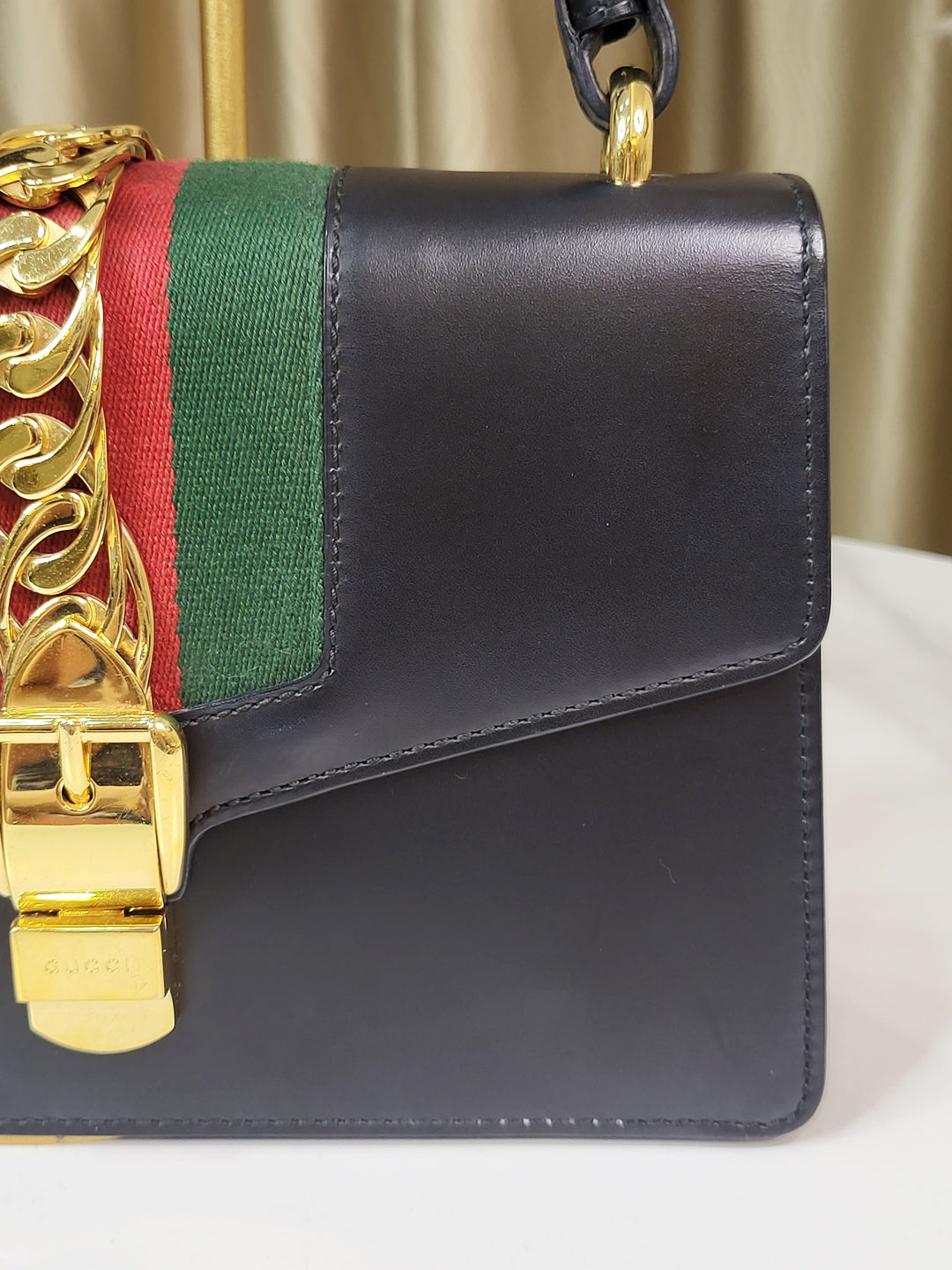 Gucci Leather Sylvie Shoulder Bag