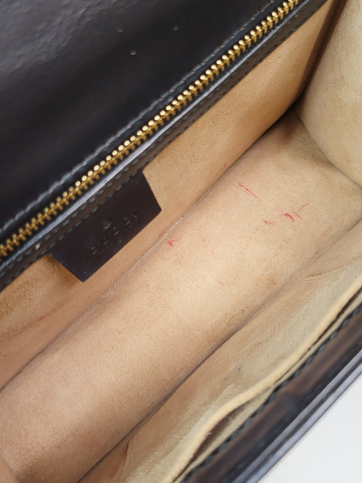 Gucci Leather Sylvie Shoulder Bag