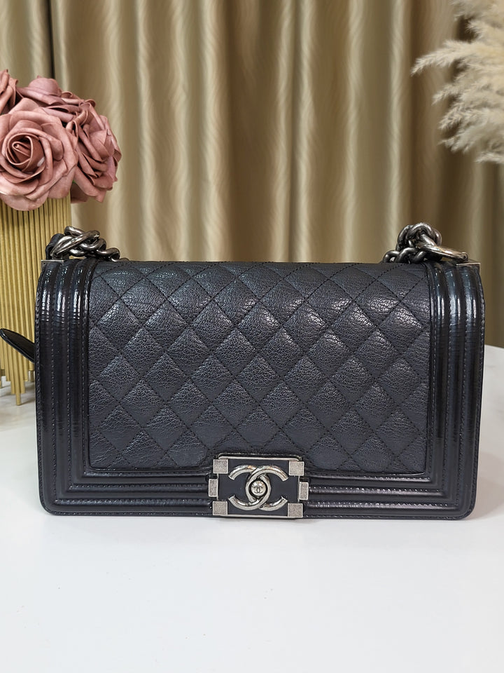 Chanel Calf & Patent Leboy