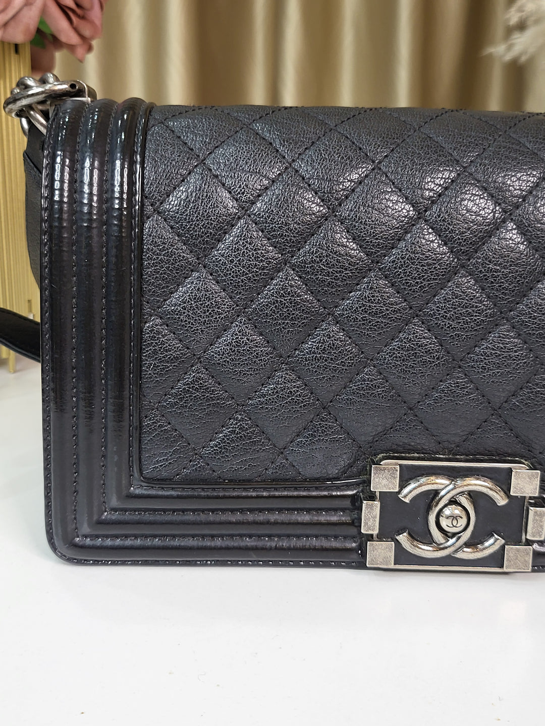 Chanel Calf & Patent Leboy