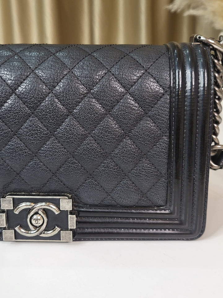 Chanel Calf & Patent Leboy