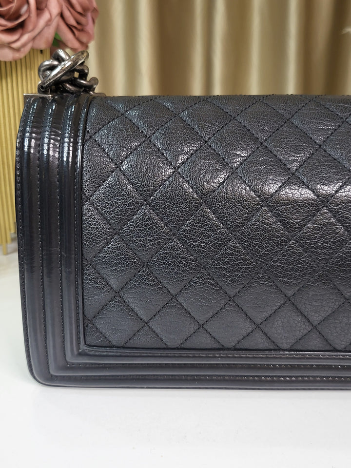 Chanel Calf & Patent Leboy